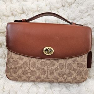 Coach Cassie Signature Coated Canvas/Leather Tan/Rust